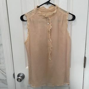 J Crew silk sleeveless blouse